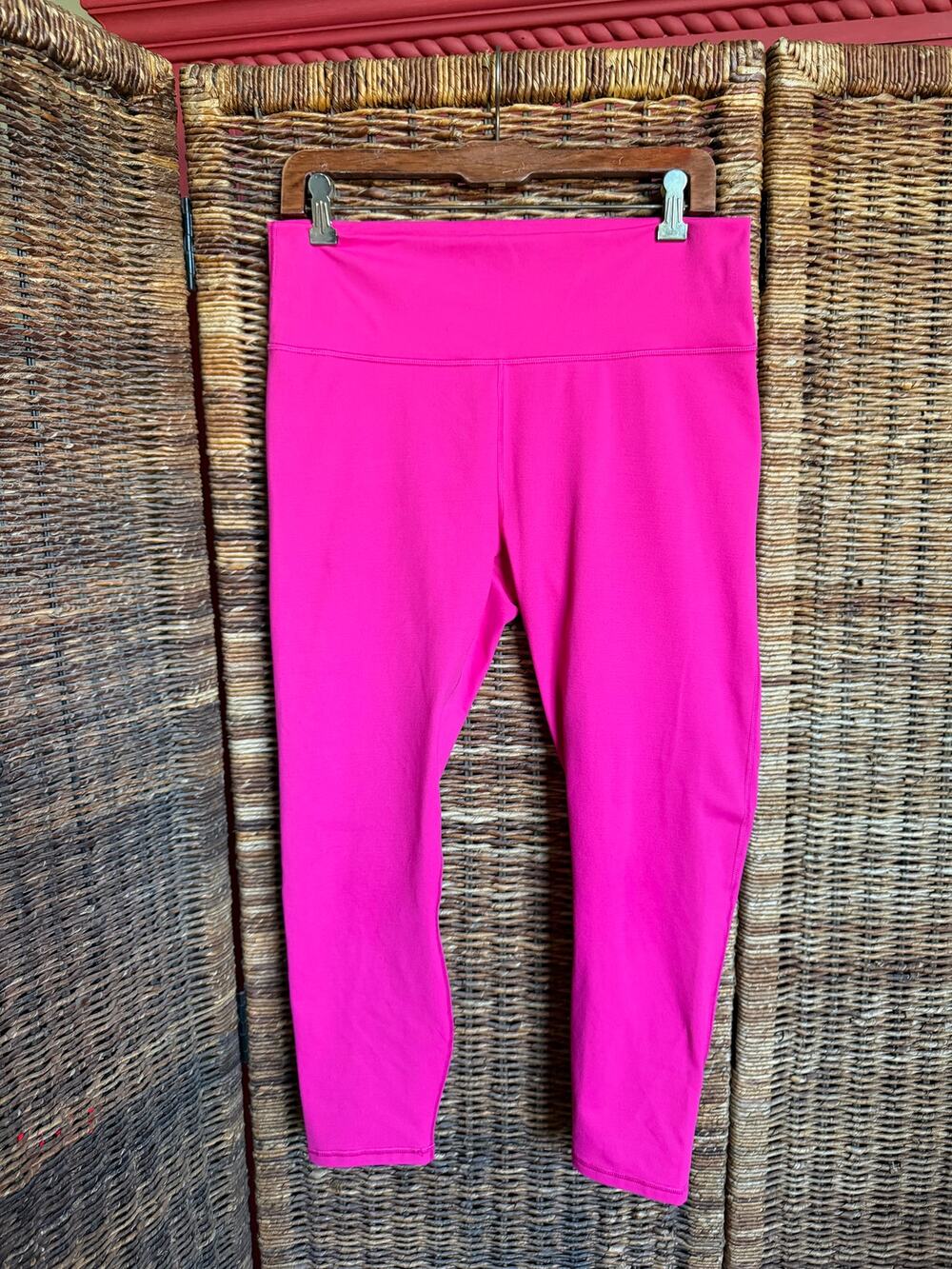 Fabletics PowerHold Leggings Hot Pink High Rise Compression Workout Yoga